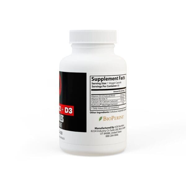 Vitamin K2 + D3 Supplement (60 Capsules) - Image 3