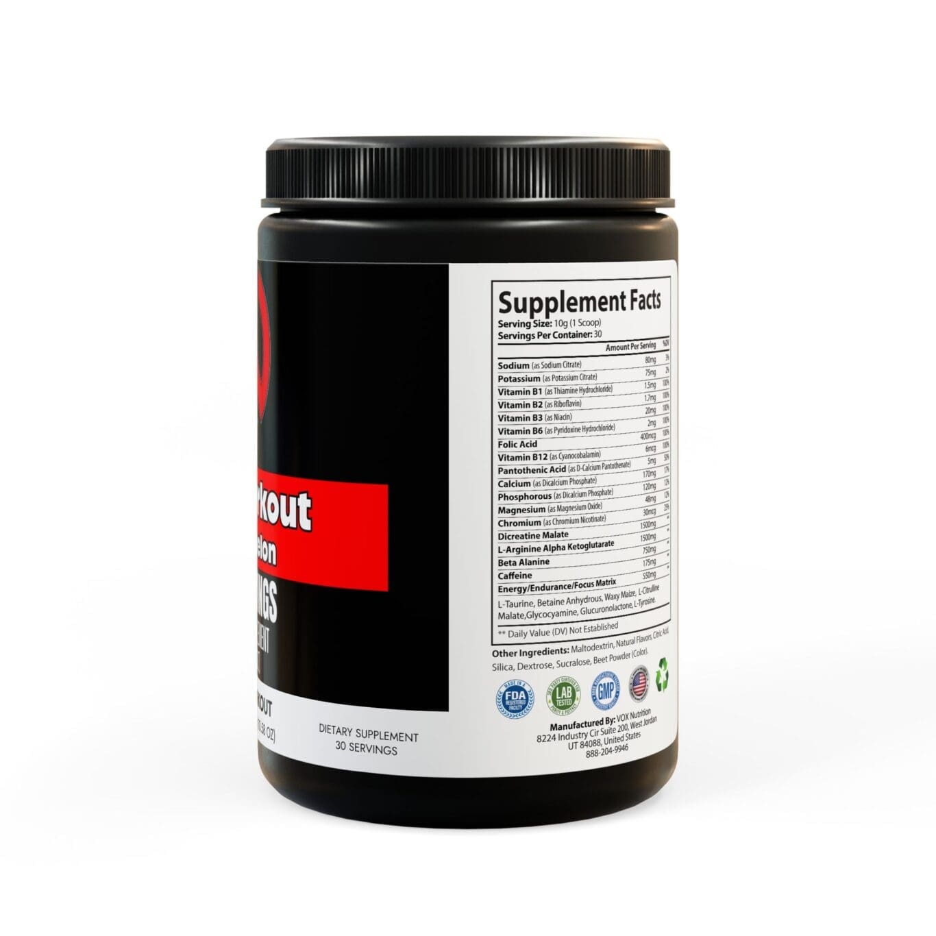 Pre-Workout Supplement, Watermelon (300g, 10.58oz) - Image 3